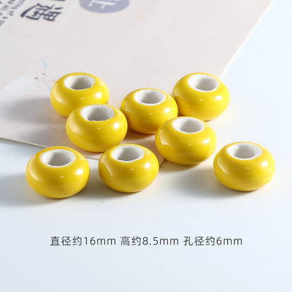 Ceramic Round Spacer Beads 16mm Solid Color 20pcs 17