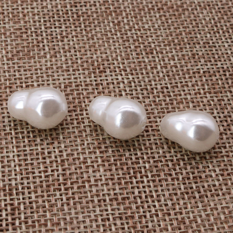 Iridescent Hoist Shaped Acrylic Beads 15x10mm Pearl Finish 150pcs 2