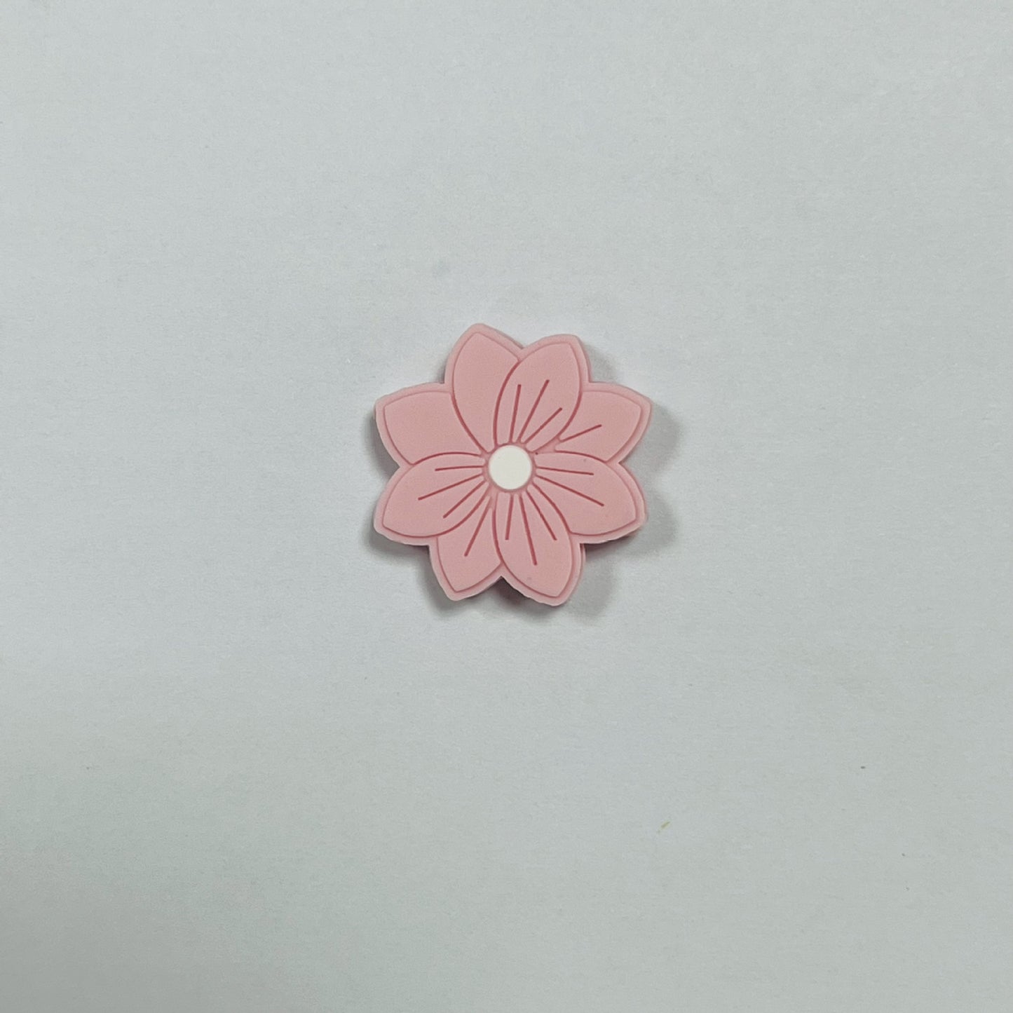 Silicone Focal Beads Flower Macaron Color Etched Petal Design 20pcs 8