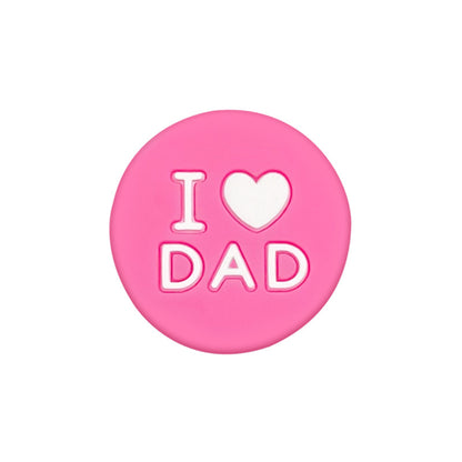 Silicone Focal Beads I Love Dad Embossed Text Solid Color 20pcs 11