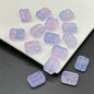 Square Glass Beads 13x23mm Transparent Electroplated Pastel 100pcs 17