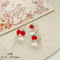 Hand Painted Transparent Glass Beads 12-14mm Christmas Series 1pc 18