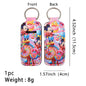 Cartoon Character Chapstick Holder Keychain Neoprene Colorful 8pcs 13