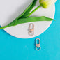 Enamel Heart Pattern Zinc Alloy Swivel Buckle Keychain Clasps 20pcs 11