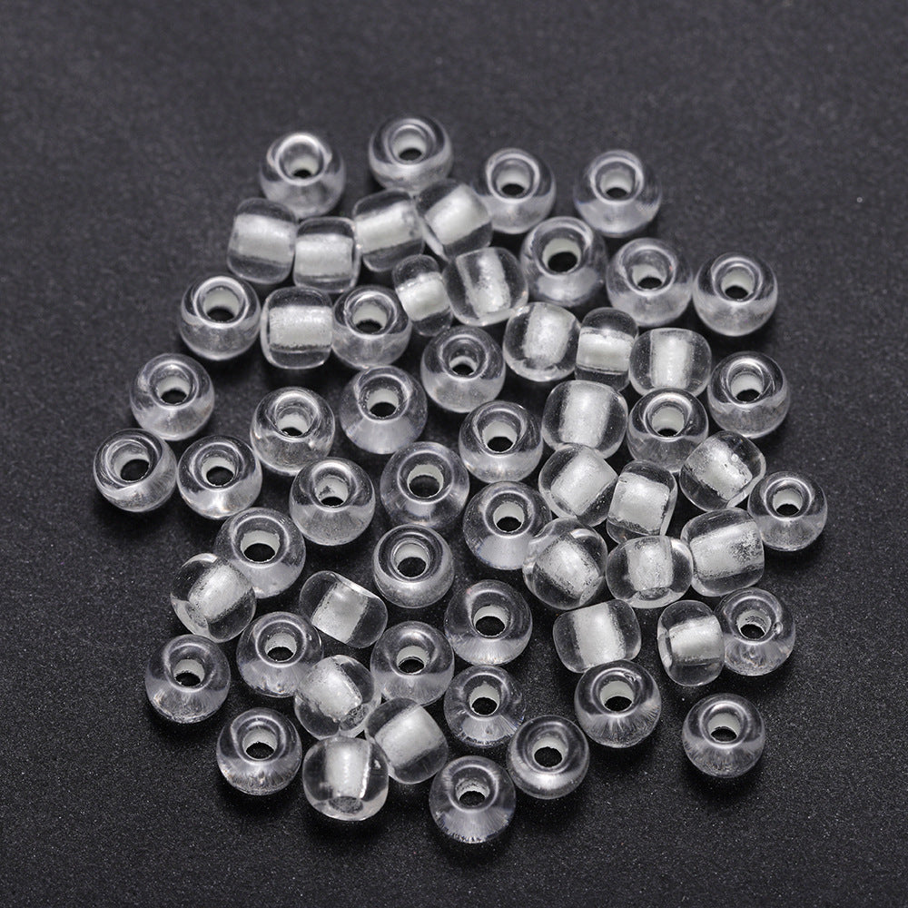 Glow In The Dark Seed Glass Beads 3mm Multicolor Stripes 1800pcs 25