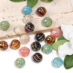 Gilded Star and Twisted Acrylic Beads 16mm Mixed Colors 50pcs 4