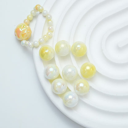 Pearl Round Acrylic Beads 6-10mm Dual Color Gradient Imitation Pearl 13