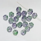 Vintage Cat Claw Glass Beads 15mm Glossy Translucent Colors 50pcs 2