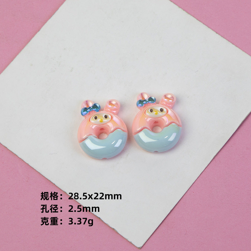 Sanrio Donut Series Resin Beads Playful Glossy Character Design 20pcs 8