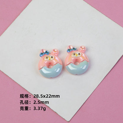 Sanrio Donut Series Resin Beads Playful Glossy Character Design 20pcs 8