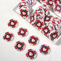 Chip Card Flat Acrylic Beads 32mm Colorful Printed 10pcs 8
