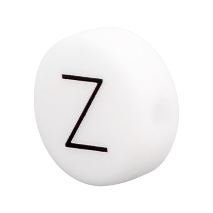 12mm Silicone Letter Beads Flat Round Alphabet Options 20pcs 30