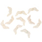 Plating Angel Wings Acrylic Beads 13x35mm Imitation Pearl 50pcs 5