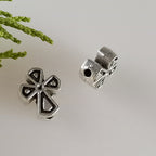 Cross Metal Beads 10x12mm Antique Silver Tone Zinc Alloy 100pcs 2