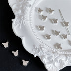 Butterfly Metal Beads 6mm Smooth Alloy 100pcs 6