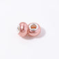 ABS Plastic Donut Spacer Beads 9*14mm Imitation Pearl 100pcs 12