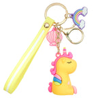Resin Unicorn Keychain Cartoon Cute Pastel Animal Charm PVC 5