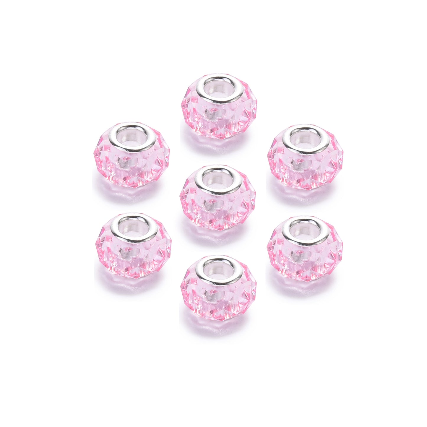 Acrylic Spacer Beads 14mm Imitation Crystal Large Hole 30pcs 16