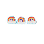 Cloud Clay Beads 10mm White Rainbow Polymer 200pcs 4