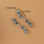 Tube Metal Beads Tibetan Hollowed-out Flower Pattern Vintage Silver Tone 20pcs 7