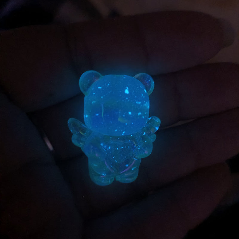 Glow Wing Bear Acrylic Beads 31mm Pastel Iridescent 50pcs 6