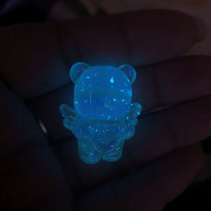 Glow Wing Bear Acrylic Beads 31mm Pastel Iridescent 50pcs 6