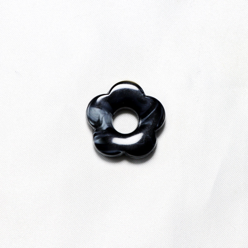 Acrylic Flower Spacer Beads 26mm Hollow Five Petal Large Hole 100pcs 13