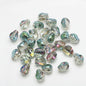 Electroplated Skull Head Glass Beads 8mm x 10mm Iridescent 30pcs 15