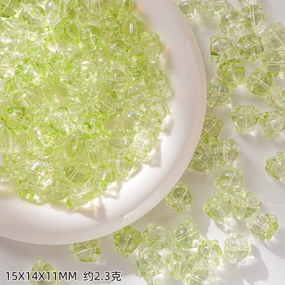 Clear Cartoon Cinnamorol Glass Beads 15mm Mixed Colors 50pcs 12