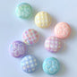 UV Plating Round Acrylic Beads 25mm Summer Fantasy Floret 100pcs 14