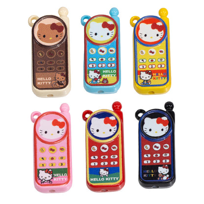 Hello KT & Pingu Phone Acrylic Square Beads 40mm 10pcs 7
