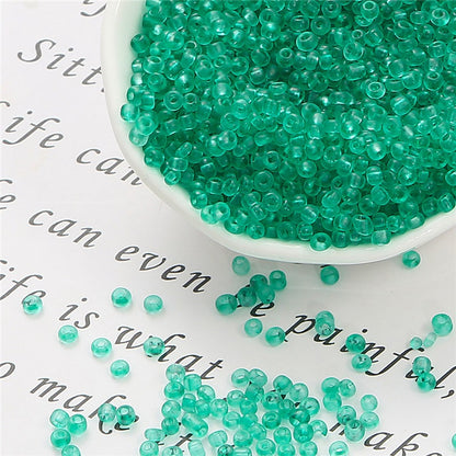 Frosted Transparent Seed Glass Beads 3mm Mixed Colors 1400pcs 21