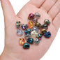 Electroplated Skull Glass Beads 8X10mm Vintage Iridescent Chrome 30pcs 3