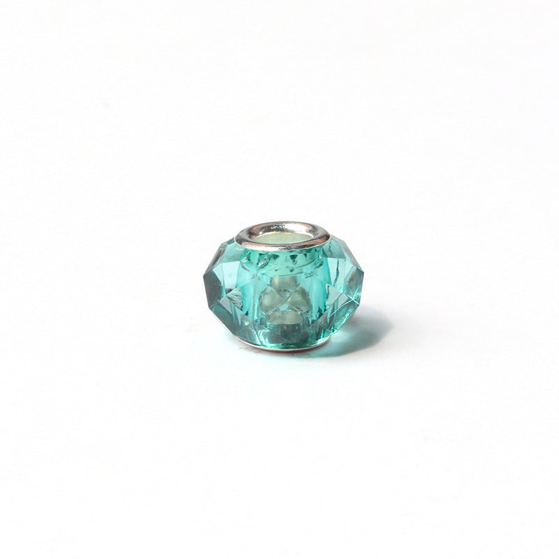 Acrylic Facet Spacer Beads 14mm Large Hole 100pcs 8