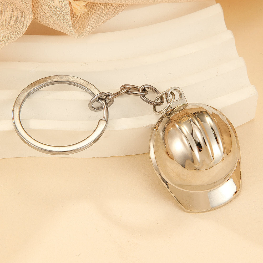 Alloy Hat Keychain Zinc Metal Reflective Minimalist Design 3