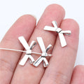 Bow Metal Beads 20mm Antique Silver Tone Alloy 60pcs