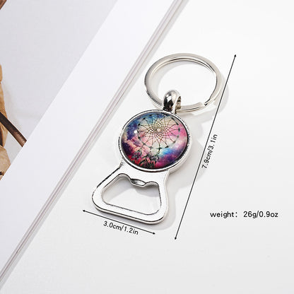 Metal Sunflower Bottle Opener Keychain Floral Design 8