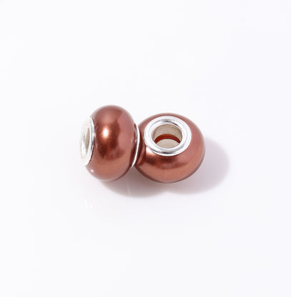 ABS Plastic Donut Spacer Beads 9*14mm Imitation Pearl 100pcs 15