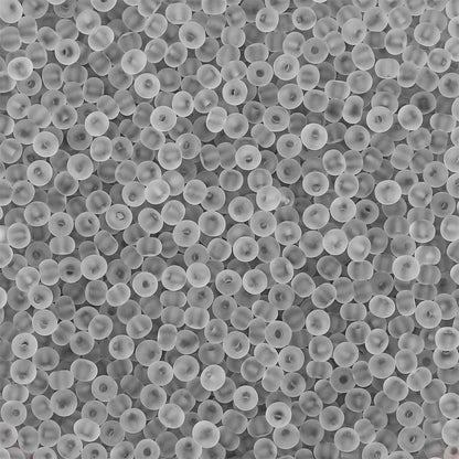 Transparent Frosted Seed Glass Beads 2mm with 1mm Hole 660pcs 25