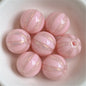 Shimmer Striped Acrylic Beads 16mm Colorful Glossy 100pcs 16
