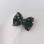 Rhinestone Bow Clay Beads 30mm Full Covered 5pcs 18
