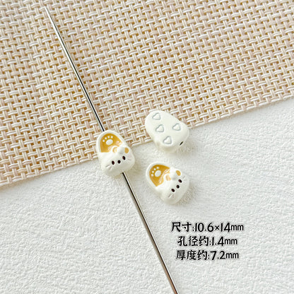 Kite Slippers Metal Beads 14mm Colorful Glossy Painted 10pcs 9