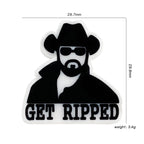 Silicone Focal Beads Man Wearing Hat and Sunglasses GET RIPPED 20pcs