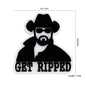 Silicone Focal Beads Man Wearing Hat and Sunglasses GET RIPPED 20pcs