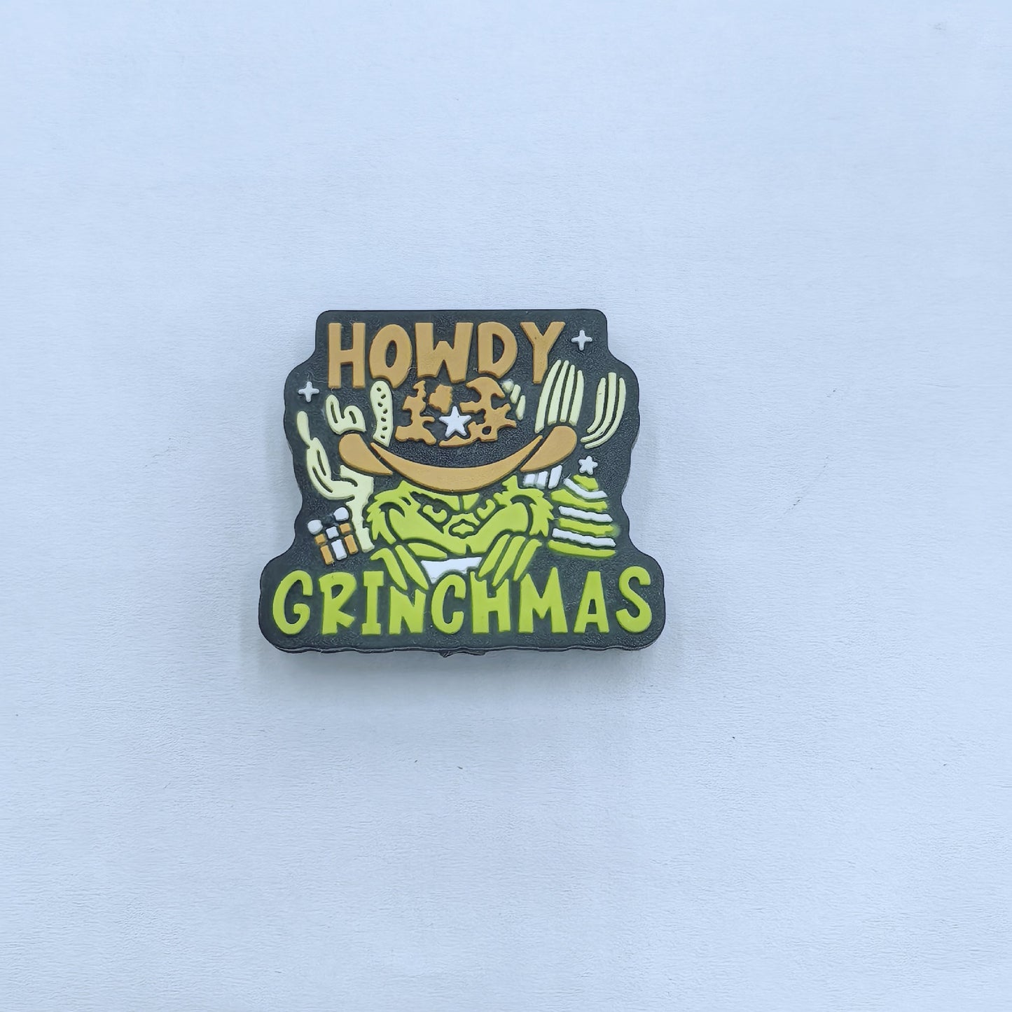 Silicone Focal Beads Christmas Grinch Poses and Text 20pcs 7