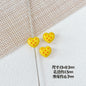 Heart and Rabbit Metal Beads Polka Dot Painted Alloy 10pcs 8