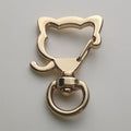 Zinc Alloy Puppy Head Keychain Clasps Spray Painted 35mm 20pcs 4