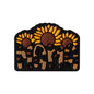 Silicone Focal Beads Mom Alphabet Cheerful Sunflower Black Background 20pcs 9