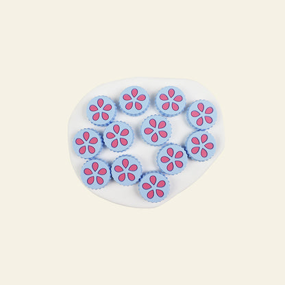 Silicone Focal Beads Petal Cookies Floral Cut Out Design 20pcs 11