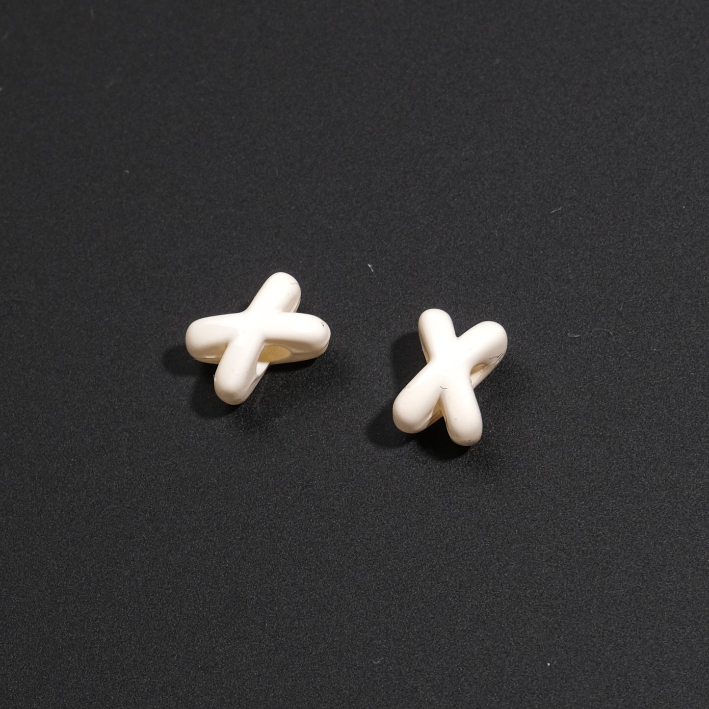 Baking Painted X Acrylic Beads 8mm Glossy Colorful 100pcs 7